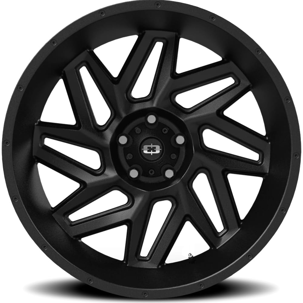 361 Vision Spyder 20x12 5x5.5" -51mm Satin Black Wheel Rim 20" Inch