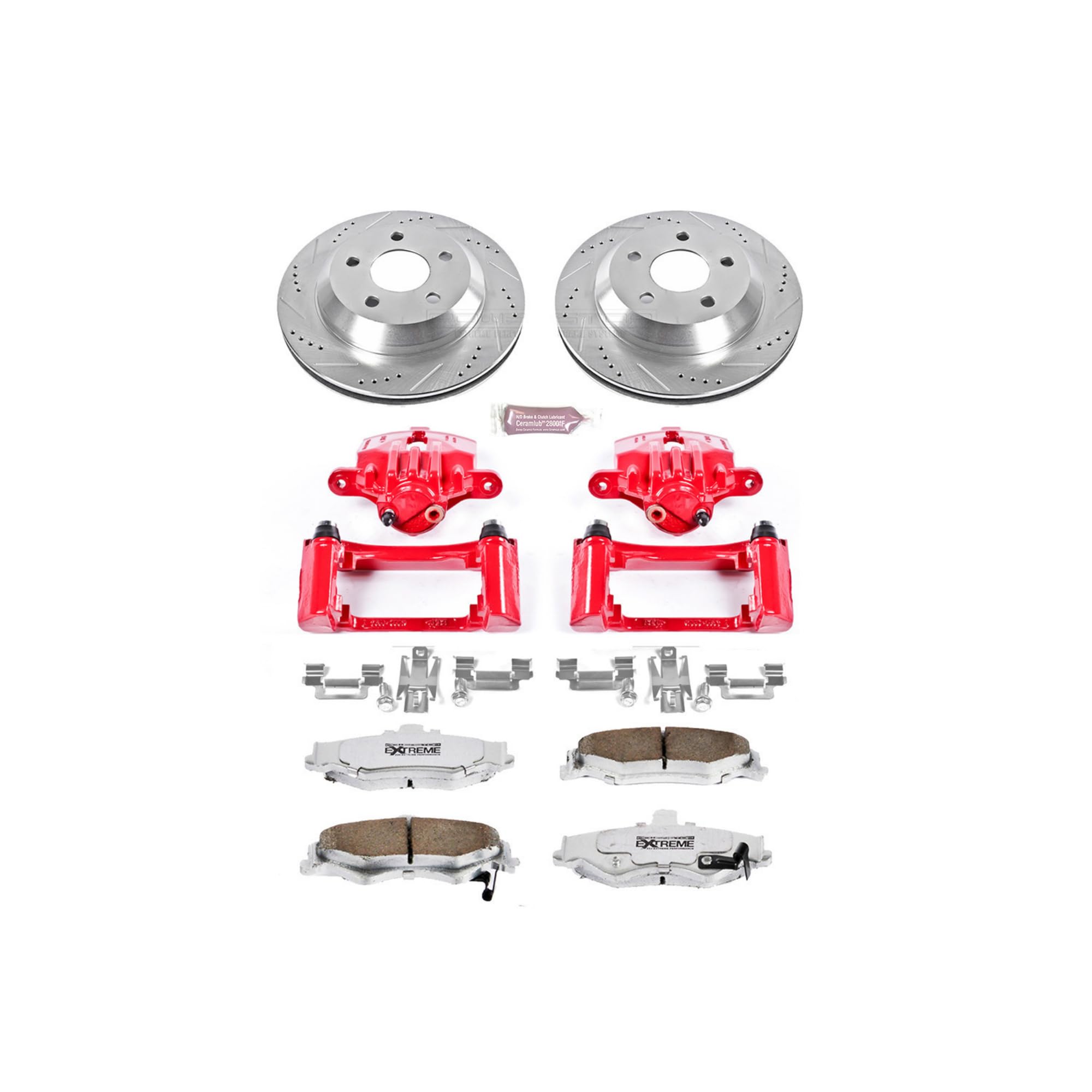 Power Stop Z26 KC1568-26 Front & Rear Street Warrior Brake Kit Chevrolet Pontiac For Chevrolet Camaro 1998-2002, Pontiac Firebird 1998-2002 [Model Specific]
