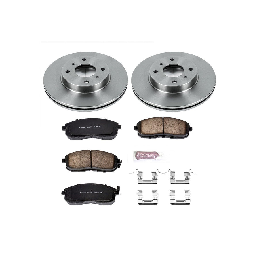 POWERSTOP Autospecialty KOE749 Front Replacement Brake Kit-OE Brake Rotors & Ceramic Brake Pads