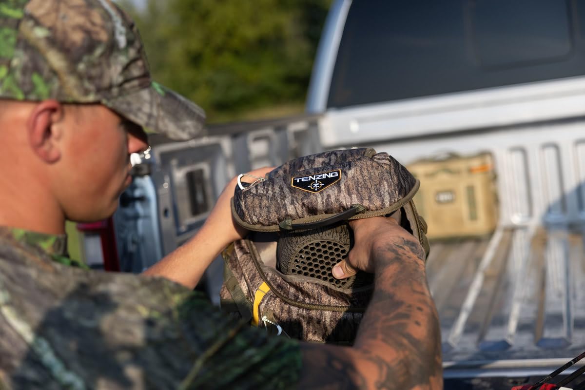 1500 TENZING Whitetail Day Pack, Olive Green, Ultra-Durable Hunting Backpack with 4 Compartments & 10 Organizational Pockets Camo Backpack for Hunting Gear and Equipment