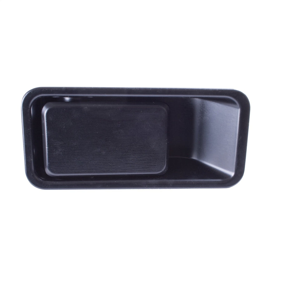 This Omix-ada black exterior door handle fits the left half door on 87-06 Jeep Wranglers. 11812.09