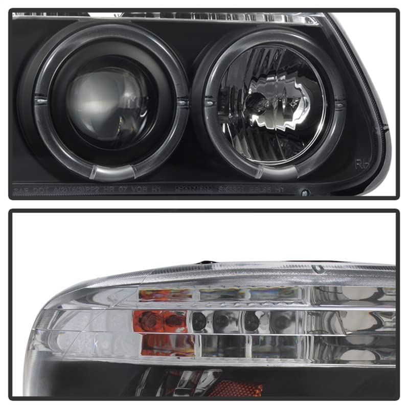 Auto Spyder 5010131 LED Halo Projector Headlights Black/Clear
