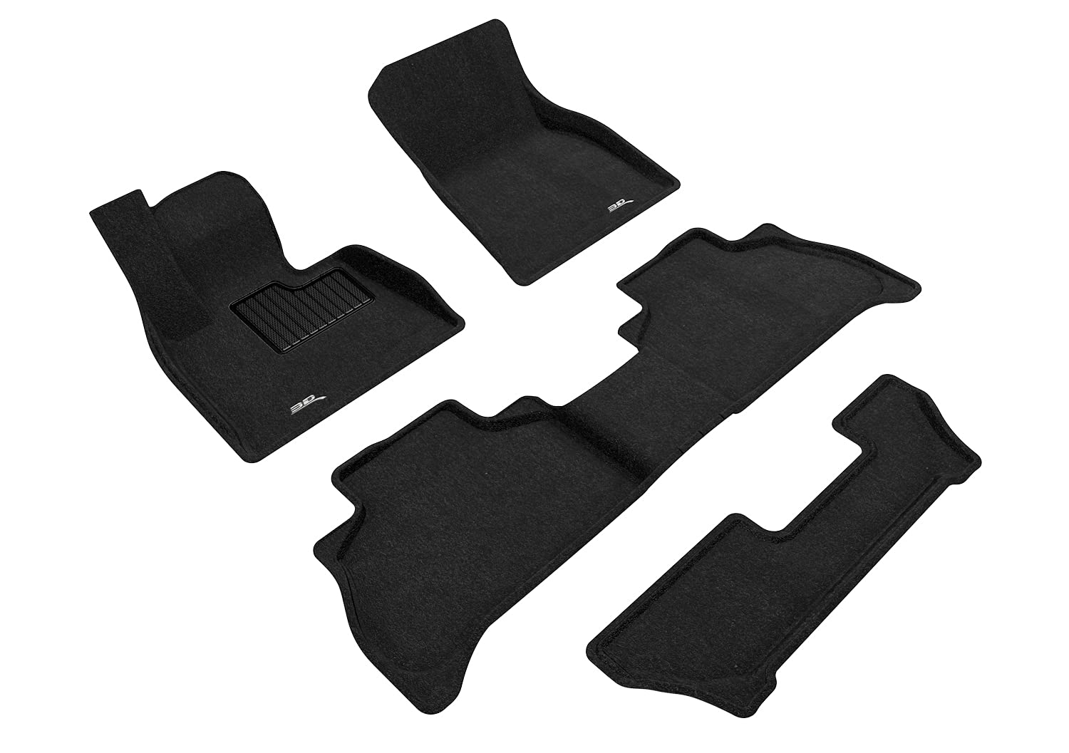 3D MAXpider Elegant Custom Fit Floor Mat (Black) Compatible with BMW X5 (G05) 7-Seat 2019-2025 - Full Set