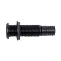 1-1/8 Inch T-H Marine Straight Thru-Hull Fittings - UV-Stabilized Virgin Material for Marine Plumbing - Secure Hose Barb for Livewell and Drain Systems - OEM and Aftermarket Rigging - Extended Length