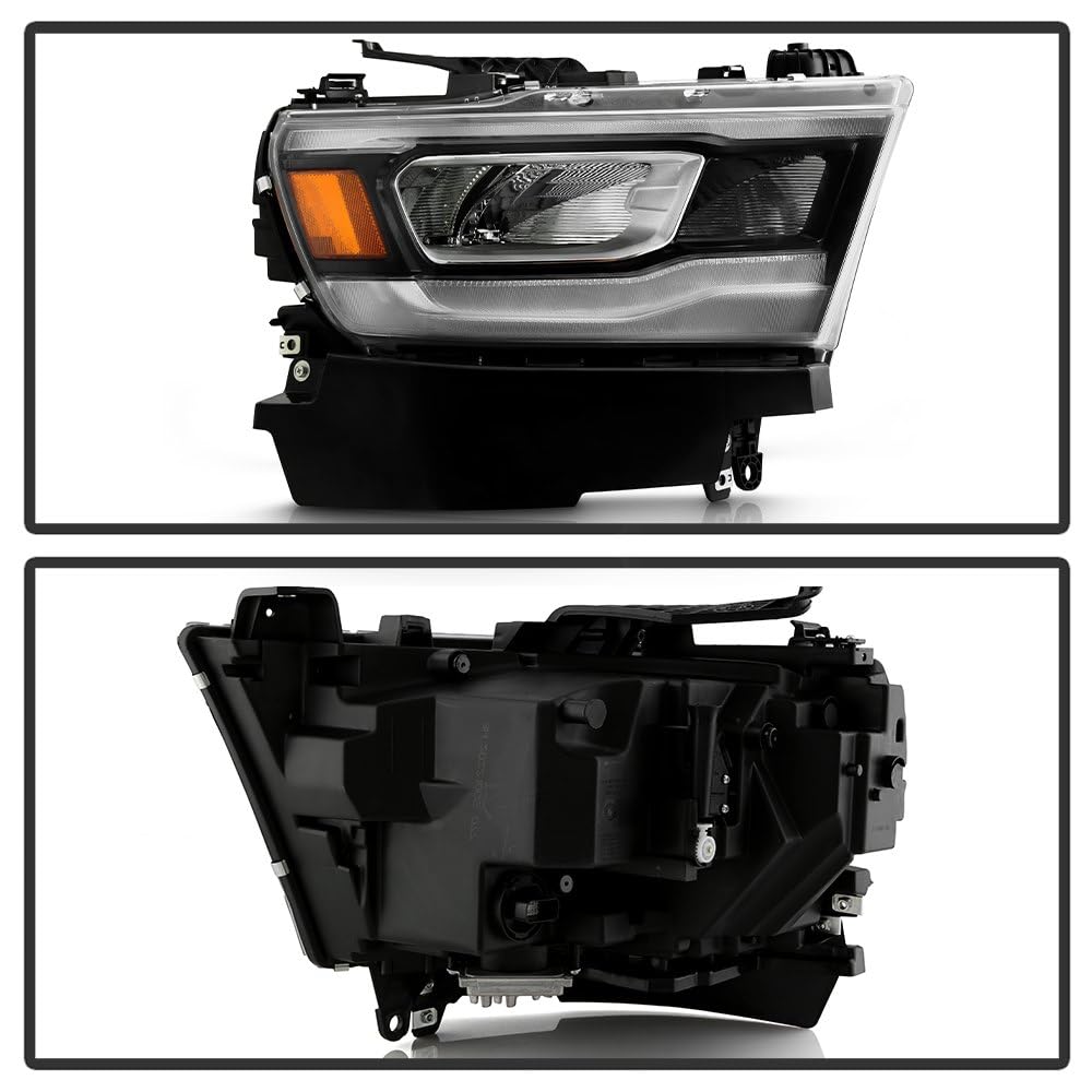 Dodge Ram 1500 19-22 Spyder (POE) Full LED w/DRL Chrome Bezel Headlight - OE Right