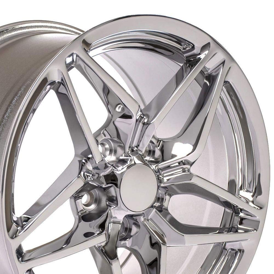 CV31 OE Wheels 17 Inch Rim Fits Corvette C7 ZR1 Style 5x120.65 17x9.5 Chrome - Hollander 5927 (1)