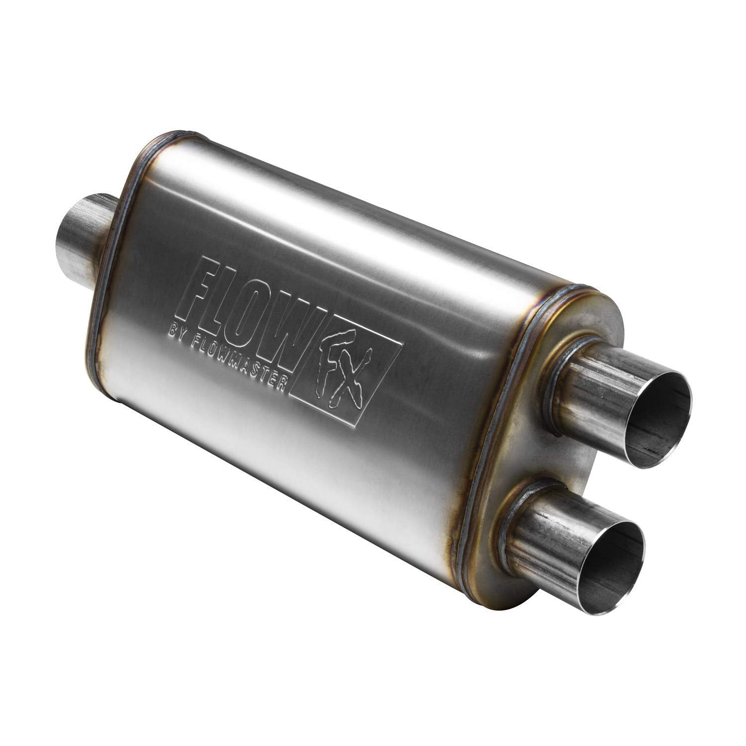 Flowmaster FlowFX Muffler 3" Center Inlet/2.5" Dual Outlet - Moderate Sound 409 Stainless Steel 72288