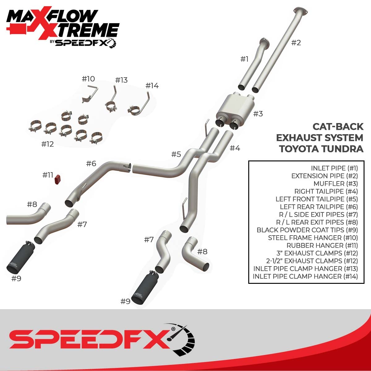 CAT-Back Exhaust System MaxFlow Xtreme 50800