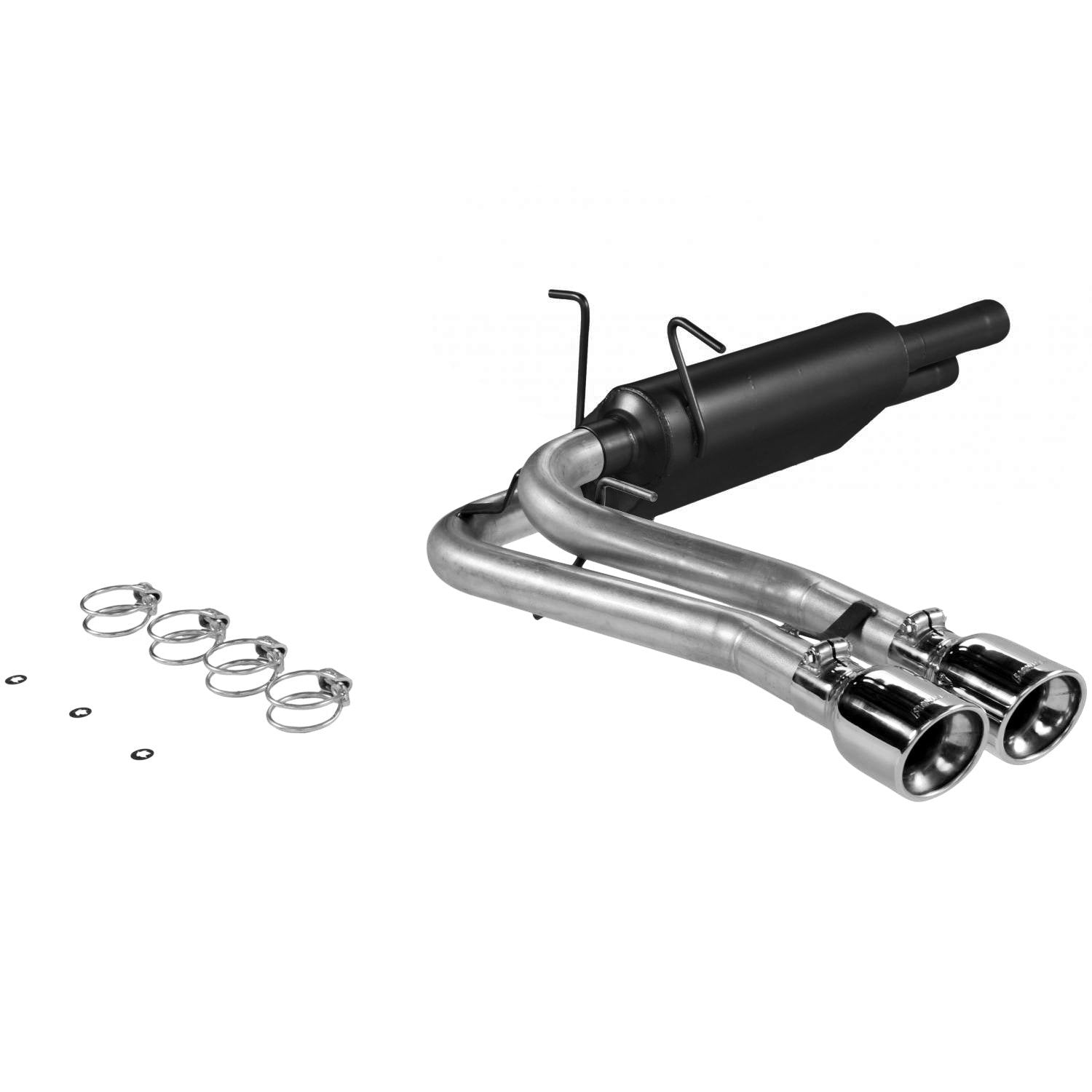 American Thunder Flowmaster 17367 Cat-Back Exhaust Kit 2.5 Inch Aluminized Steel Dual Tailpipes 3 Inch Polished 304 Stainless Steel Tips Compatible with 1999-2004 Ford Lightning 5.4L