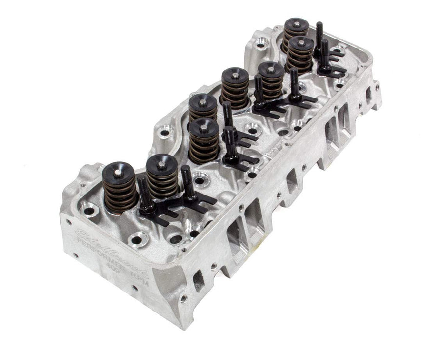 Edelbrock Performer RPM Cylinder Head, Assembled, 2.190/1.720 in Valves, 220 cc Intake, 16 cc Chamber, 1.550 in Springs, Straight Plug, Aluminum, GM W-Series, Each