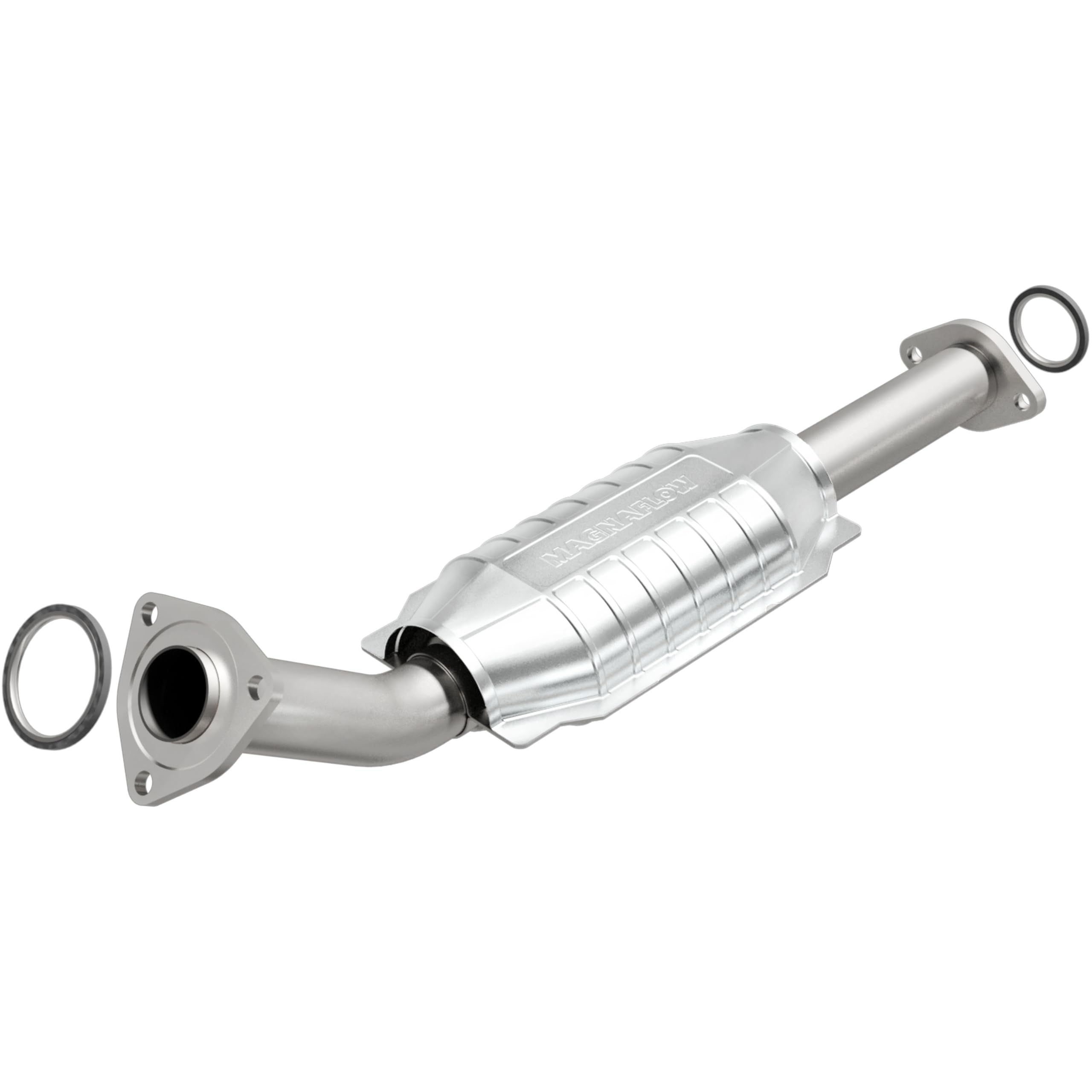 HM Grade MagnaFlow Direct-Fit Catalytic Converter Federal/EPA Compliant 24406 - Stainless Steel 2in Main Piping, 27.8in Overall Length, No O2 Sensor - Tundra HM Replacement