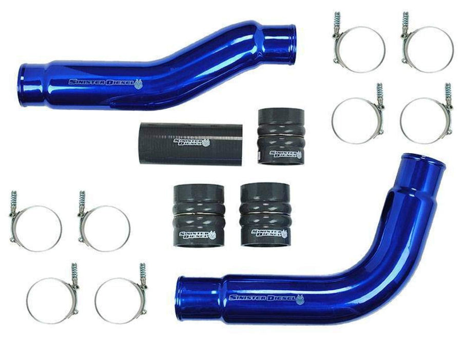 2003-2007 Dodge Cummins 5.9L Sinister Diesel Charge Pipe Kit - Aluminum Alloy - Automotive Performance Part - Truck Compatible - Blue, Silver