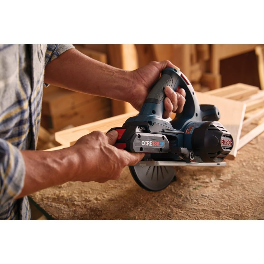 BOSCH 18V CCS180-B15 6-1/2 In. Blade-Left Circular Saw Kit with (1) CORE18V 4 Ah Advanced Power Battery