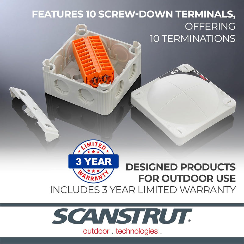Waterproof Electrical Junction Box SB-8-10 - Scanstrut 10-Way