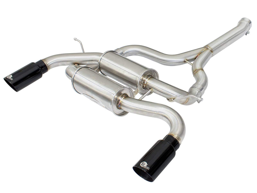 MACH Force-Xp aFe Power 2.5" 304 Stainless Steel Axle-Back Exhaust System with Black Tips