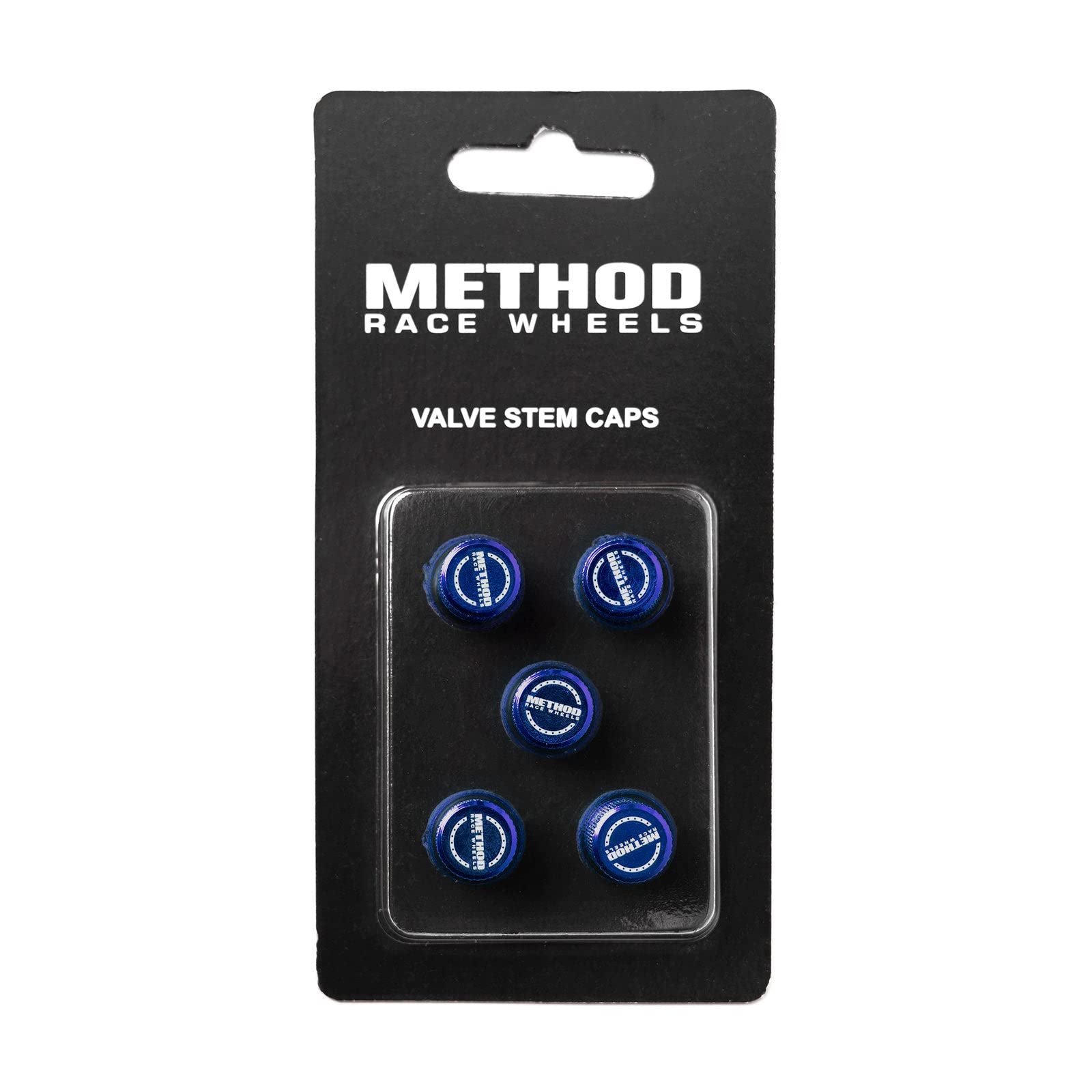 Method Valve Stem Caps, Race Wheels, Blue