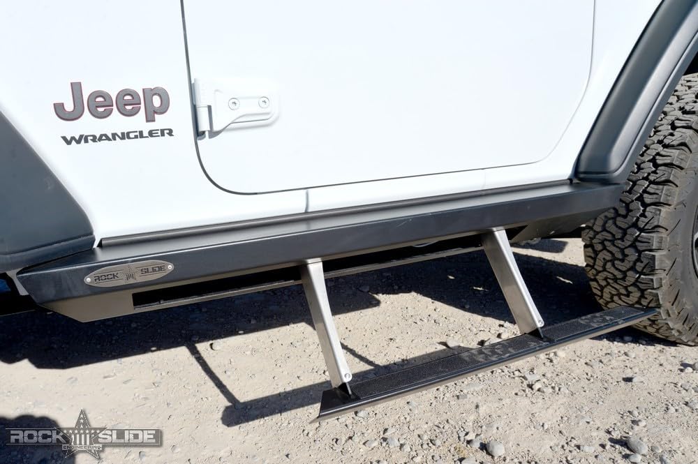 JL Side Step Sliders for 24-25 Jeep Wrangler 2 Door Models Drivers Side Sub Part Rock Slide Engineering