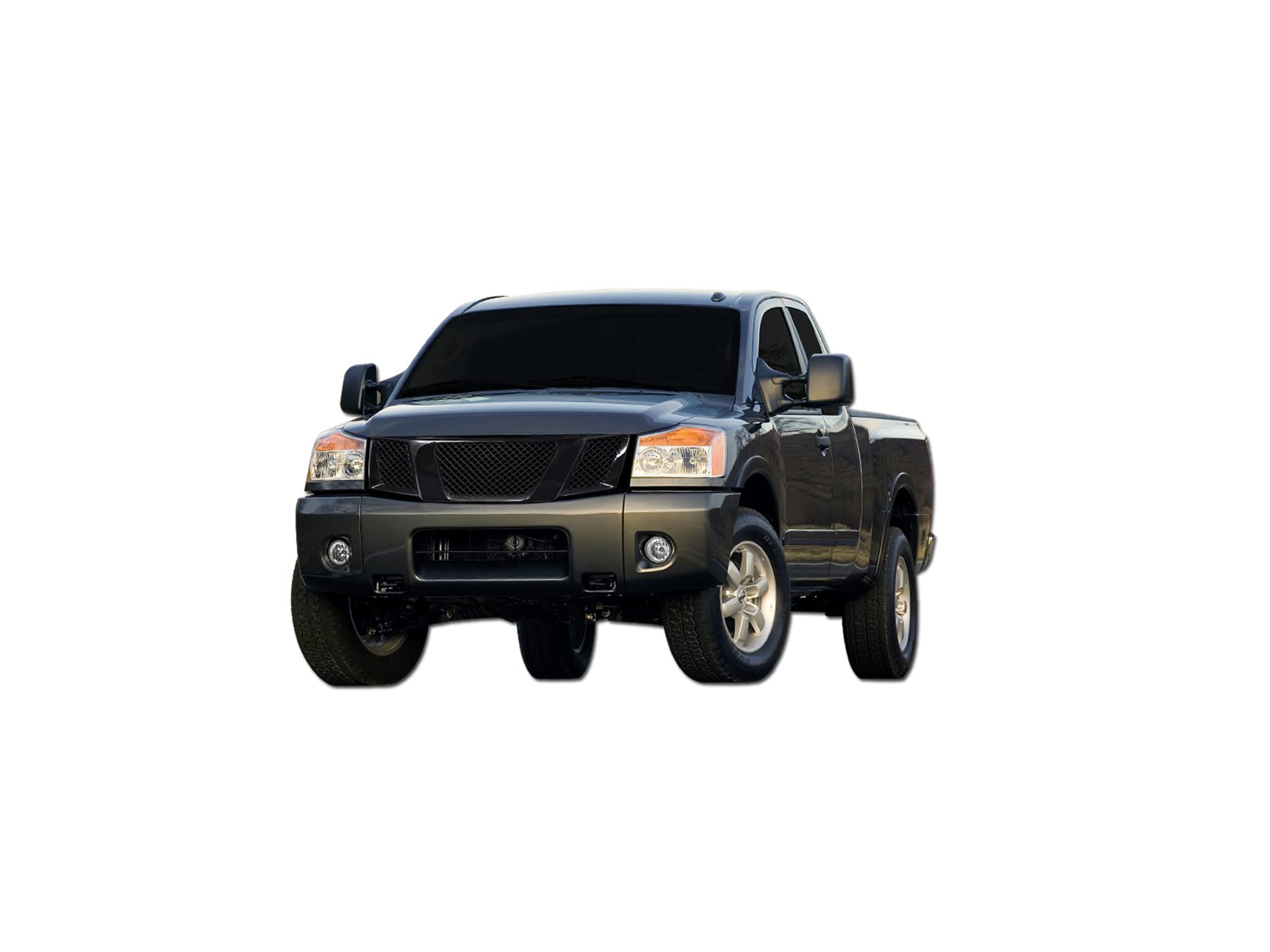 Mesh Front Hood Grille Armordillo USA 7149878 - Gloss Black Fits 2005-2007 Nissan Armada