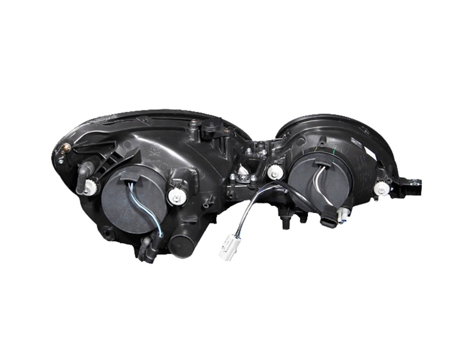 Lexus Anzo USA 121143 Projector with Halo/Chrome Clear with Amber Reflectors Headlight Assembly - (Sold in Pairs)