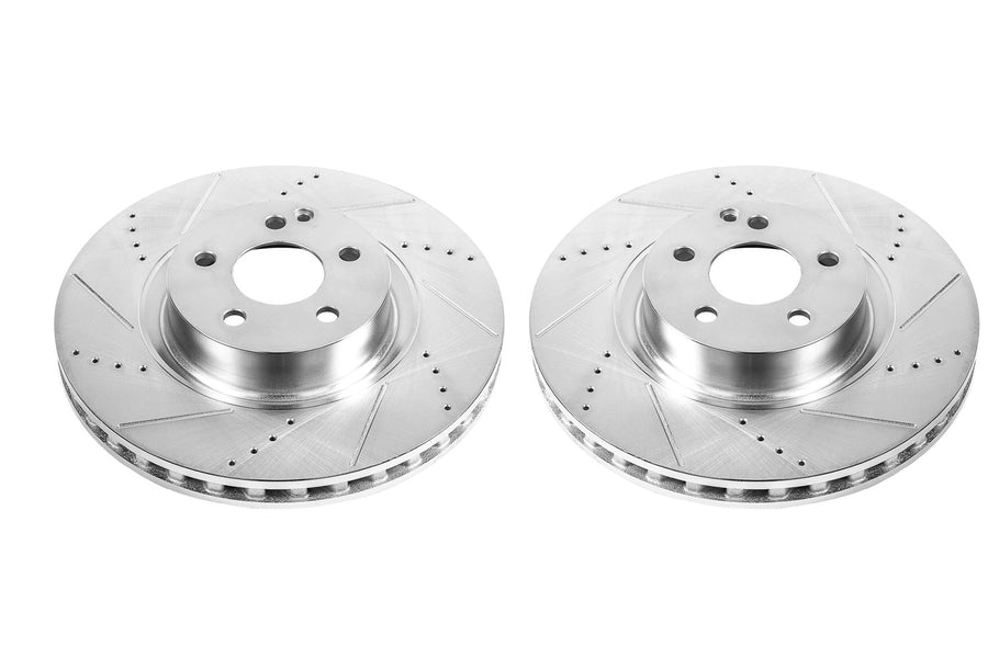 Front Power Stop EBR869XPR Drilled and Slotted Evolution Rotor (Pair)