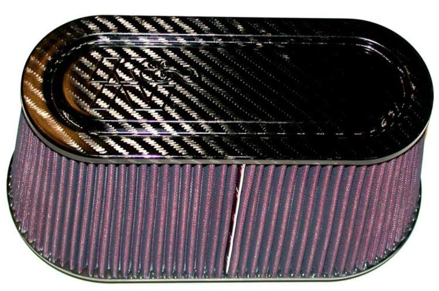 High-Flow K&N Original Lifetime Universal Air Filter: High Performance, Premium: Flange Diameter: 3.875 In, Filter Height: 6 In, Flange Length: 0.9375 In, Shape: Oval Straight, RP-5115
