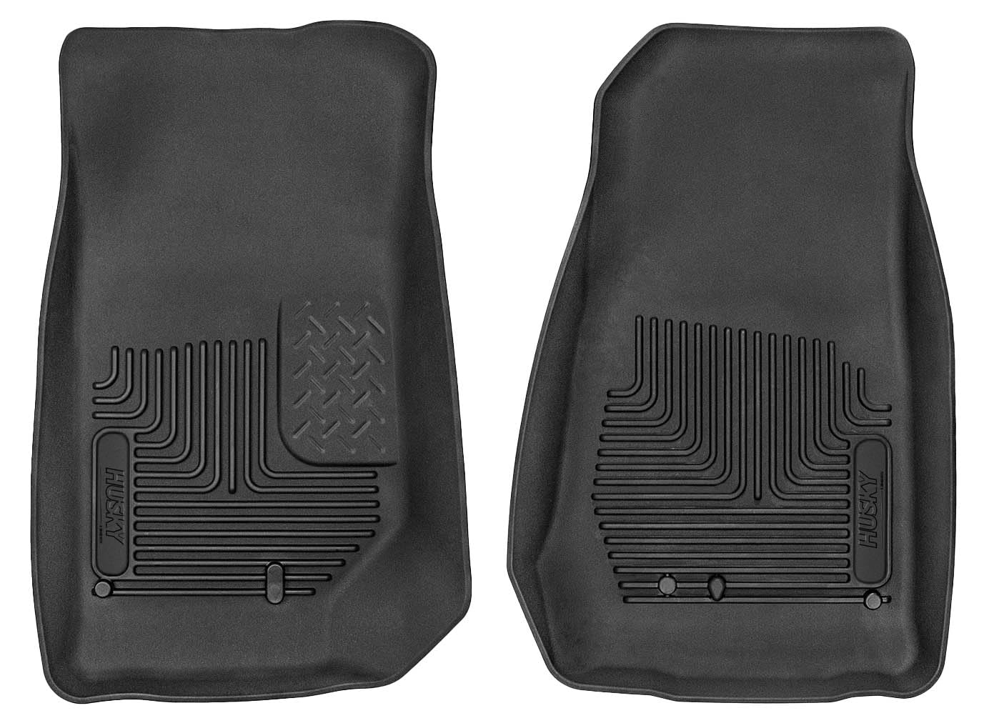 Husky Liners Floor Mats X-act Contour | Fits 2007-2018 Jeep Wrangler JK | Front Row, 2-pc Black - 53571