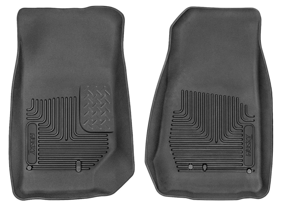 Husky Liners Floor Mats X-act Contour | Fits 2007-2018 Jeep Wrangler JK | Front Row, 2-pc Black - 53571