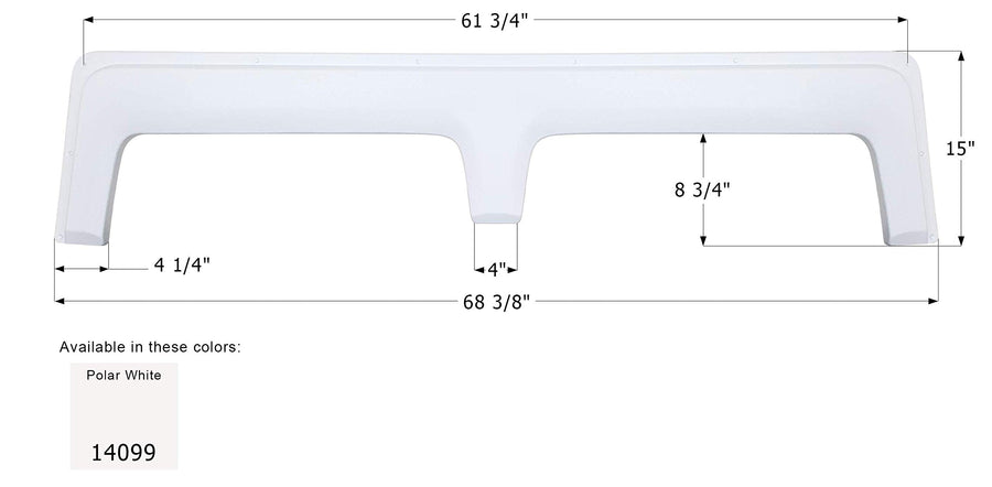 Fender Skirt ICON, Tandem, Thor, FS4099, Polar White