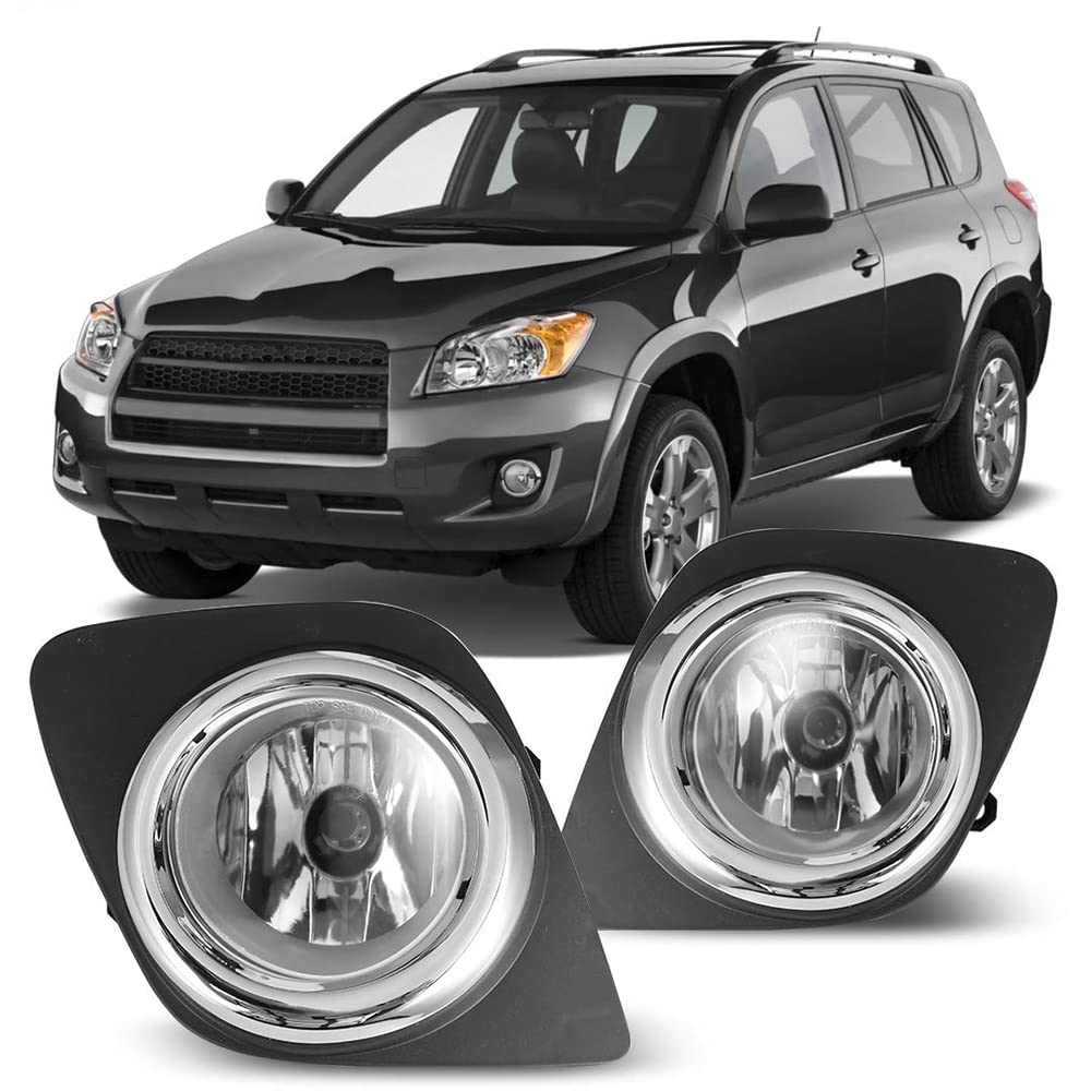 OEM Series Winjet for [2009 2010 2011 2012 Toyota RAV4] Driving Fog Lights + Switch + Wiring Kit