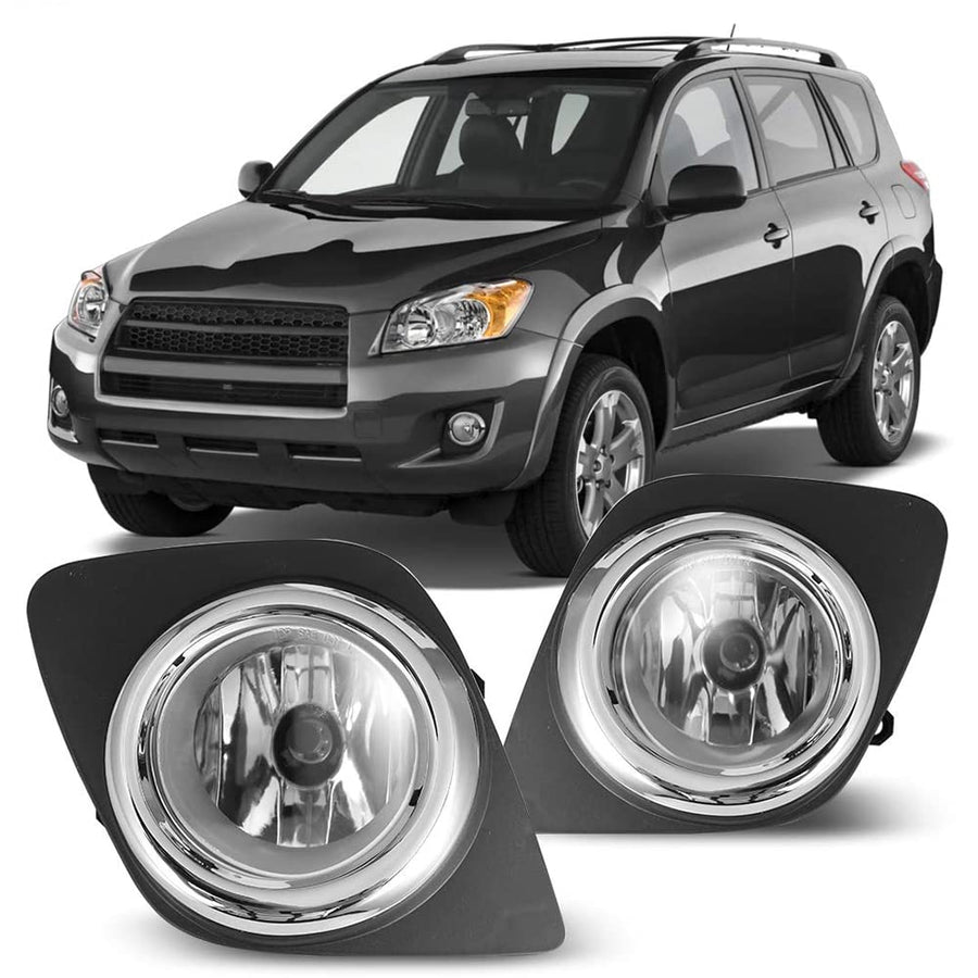 OEM Series Winjet for [2009 2010 2011 2012 Toyota RAV4] Driving Fog Lights + Switch + Wiring Kit