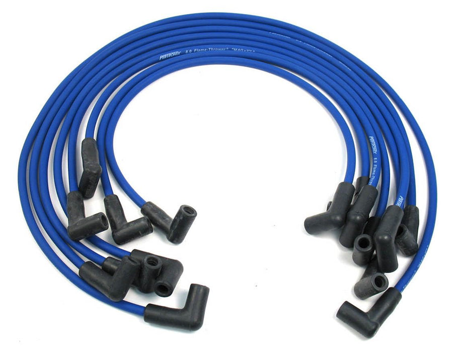 Blue Pertronix 808311 Flame-Thrower Custom Fit 8mm 8 Cylinder Spark Plug Wire