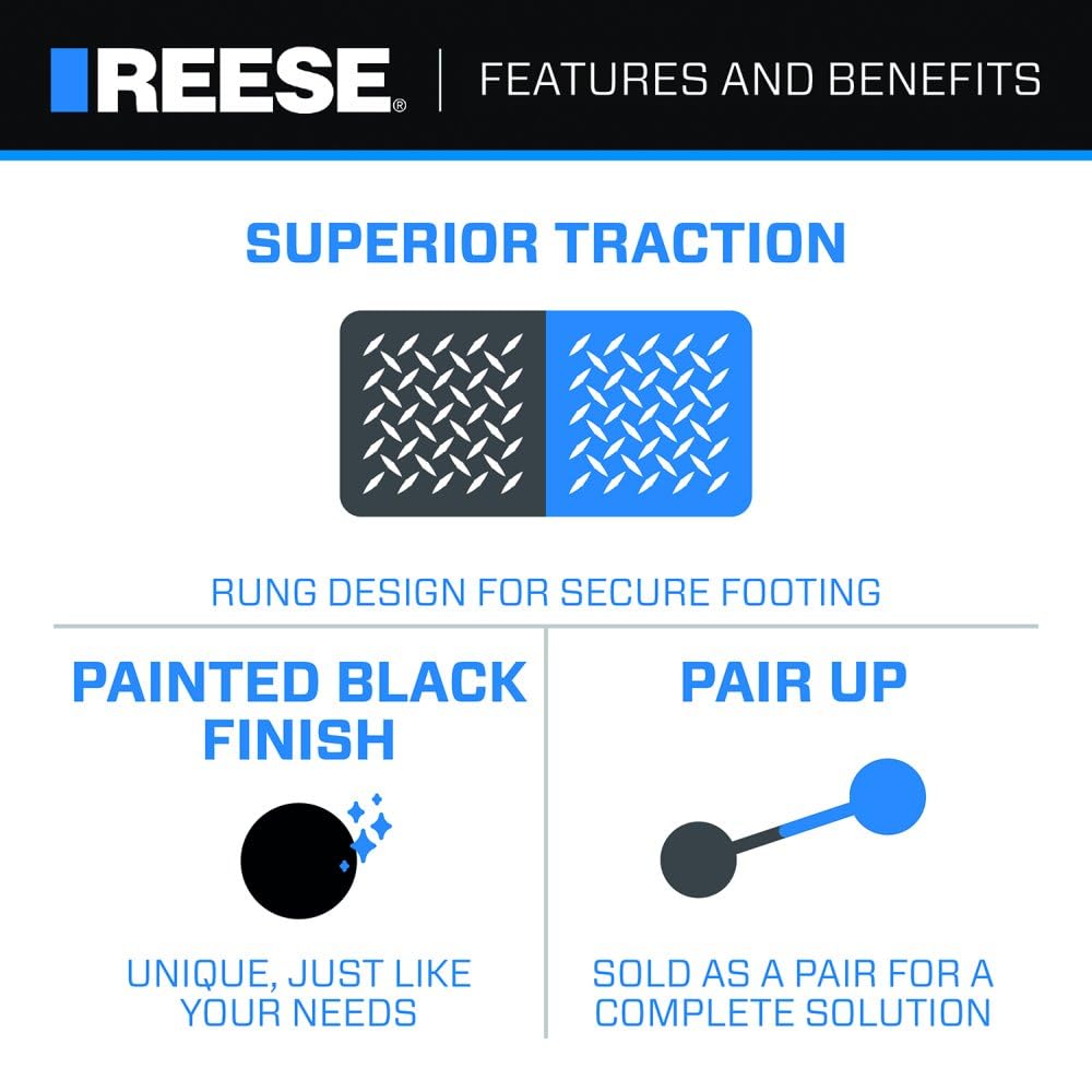 Heavy Duty Reese Loading Ramp, 12 Inch x 90 Inch, 3,000 lbs. Capacity, Pair