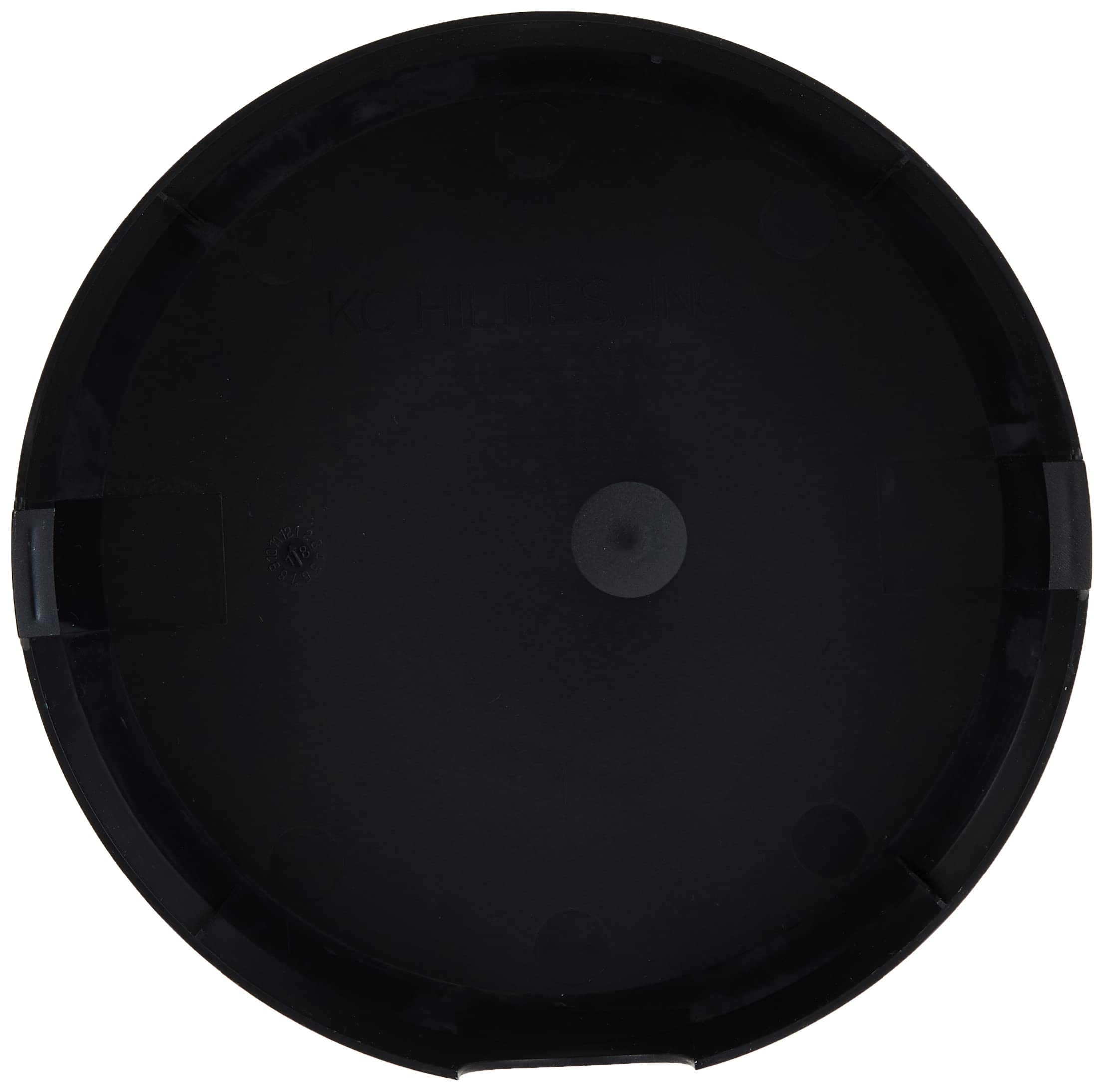 6" Round KC HiLiTES Black Plastic Light Cover w/ White Daylighter Logo - Single Cover