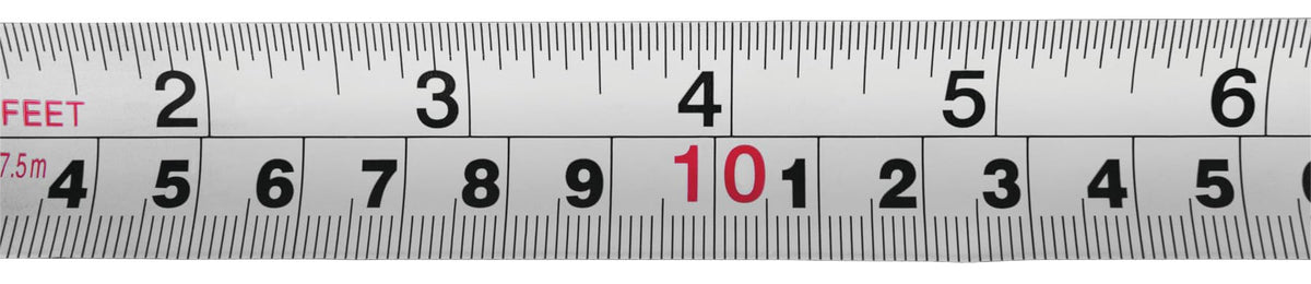 Clear Tape Measure Set Performance Tool W5038 - 16ft. x 3/4in. and 25ft. x 1in. (Pack of 2), Highly Accurate, Impact Resistant
