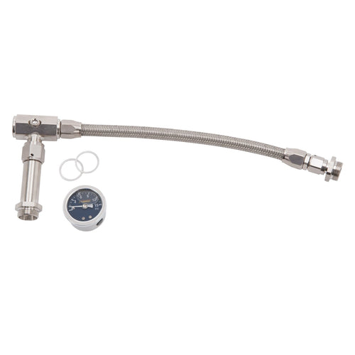 Endura Edelbrock 641101 -6 Dual Inlet Kit W/Pressure Gauge For All Holley Carbs (Xcpt 4010/4011) W/ 7/8"-20 Inlets