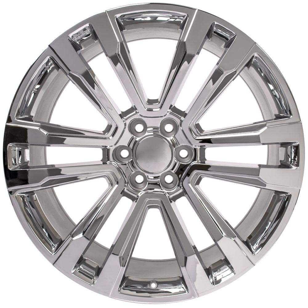 24 Inch OE Wheels CV44 Rim Fits Yukon Denali Style 6x139.7 24x10 Chrome - Hollander 5822 (1)