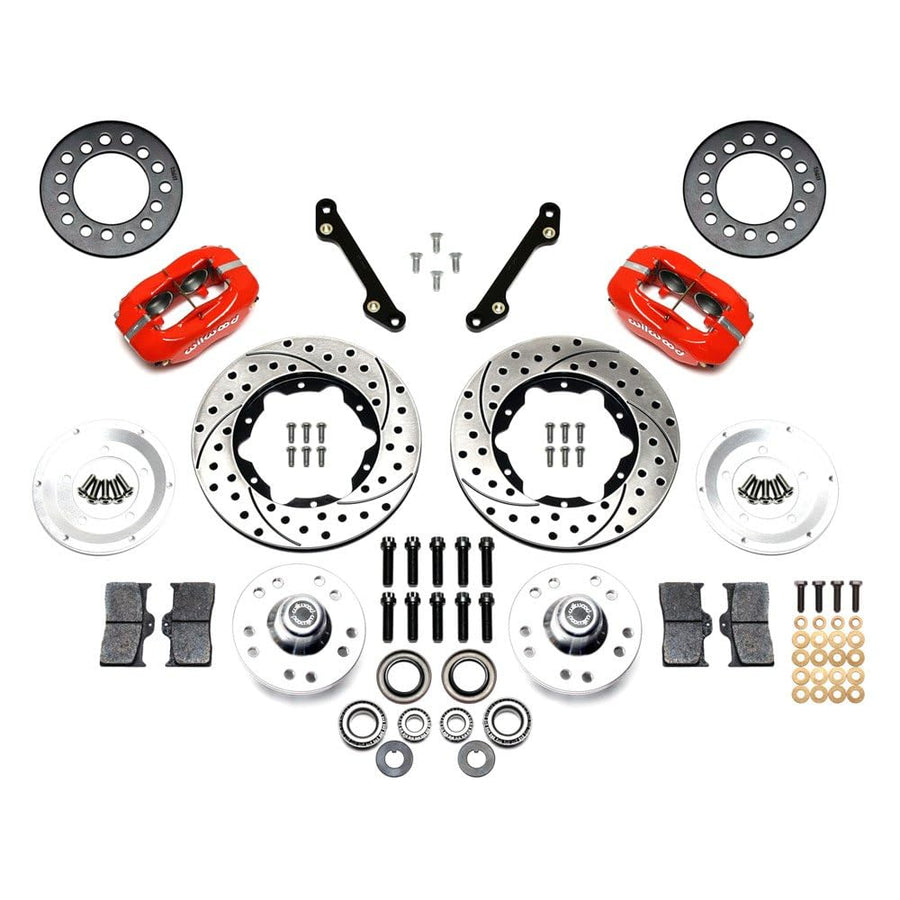 FDL Front Kit, WILWOOD 140-11007-DR, 11.00", Drilled, Red 70-78 Camaro Disc Spindle