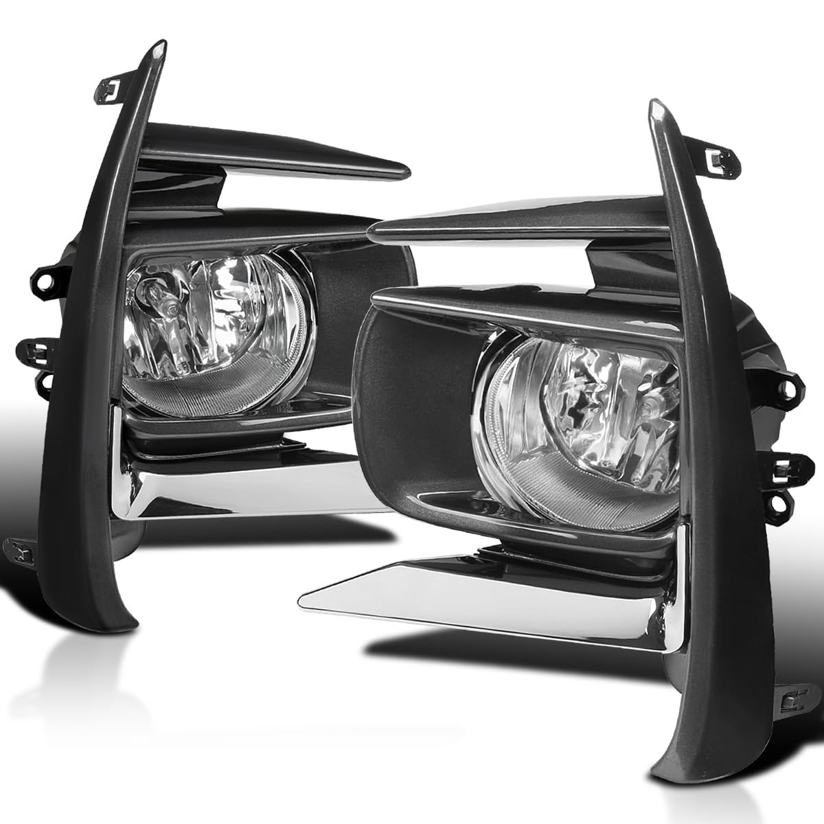 Fog Lights SPEC-D TUNING + H11 Bulbs Compatible with 2018-2019 Toyota Sienna, L+R Pair Assembly