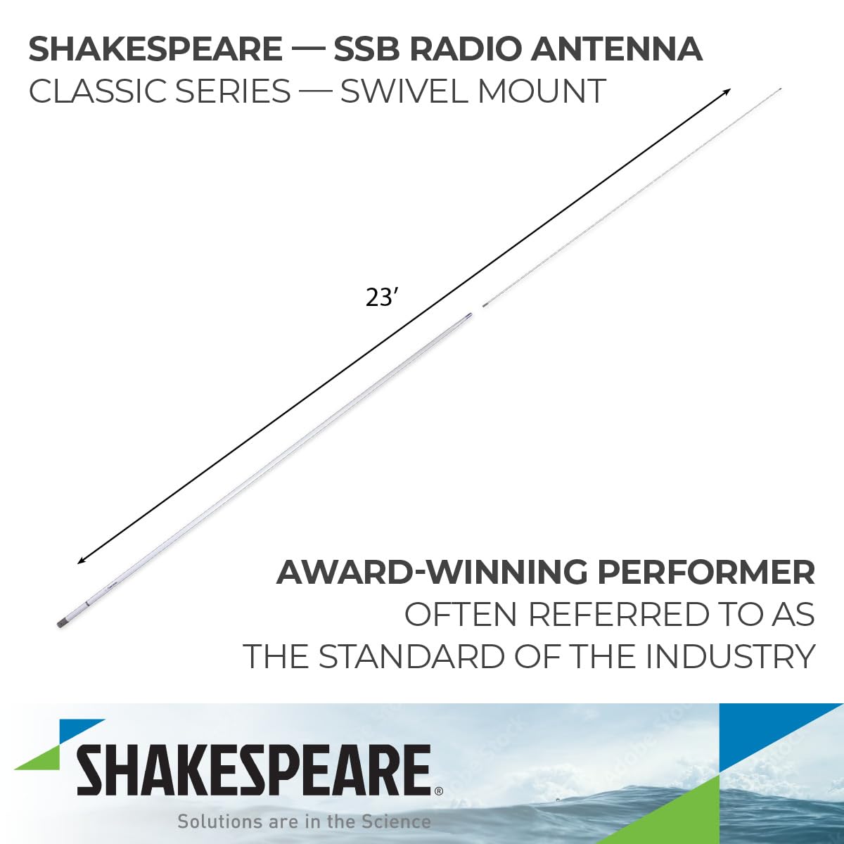 23' Shakespeare 2-PC. SSB Antenna 390 23' 2-PC. SSB Antenna