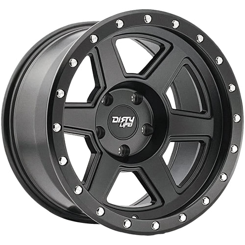 MATTE BLACK DIRTY LIFE WHEELS 18X9 5-139.7 -12MM 108MM