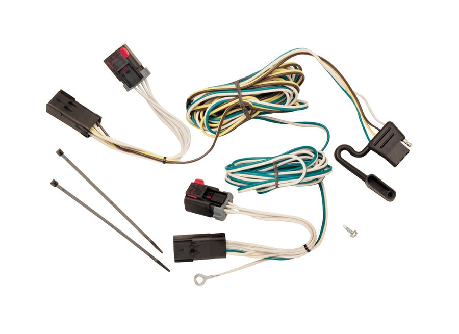 Tekonsha T-One® T-Connector Harness, 4-Way Flat, Compatible with Dodge Challenger, Charger Select Chrysler 300 Black