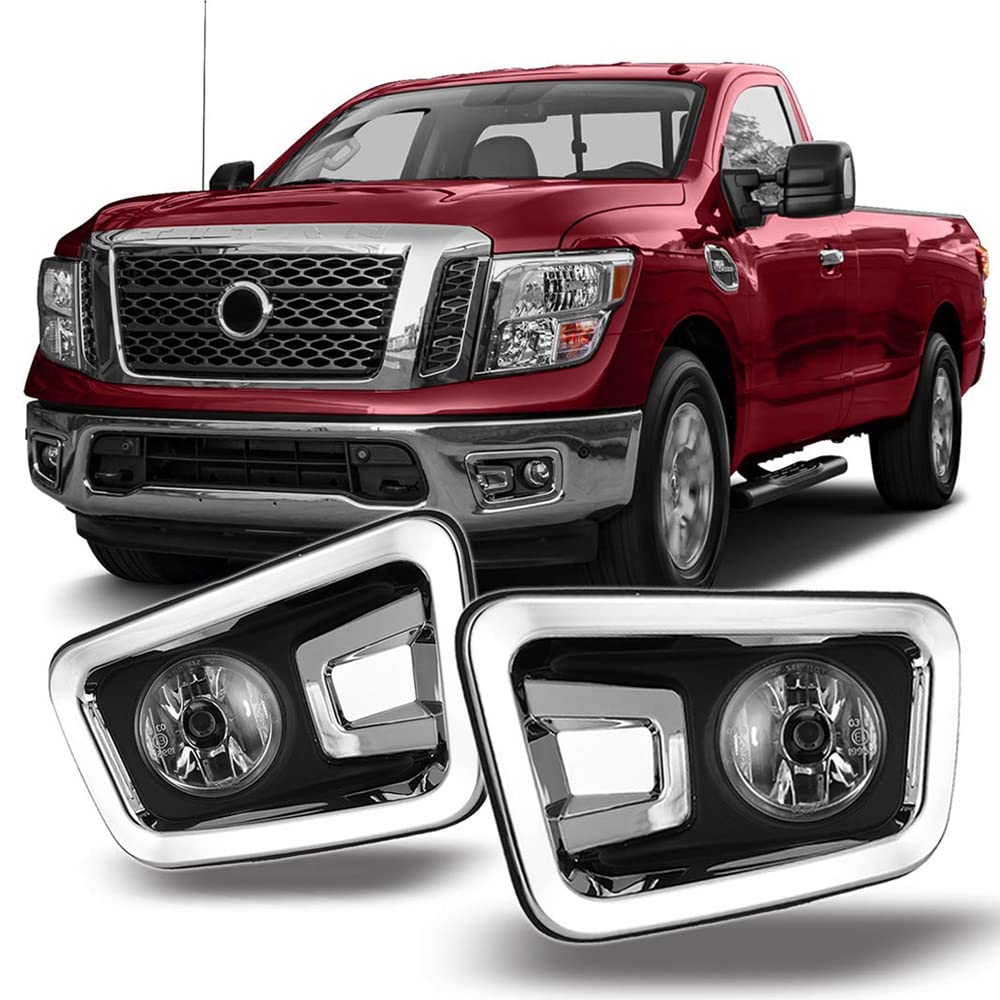OEM Series Winjet for [2016-2018 Nissan Titan] Driving Fog Lights + Switch + Wiring Kit