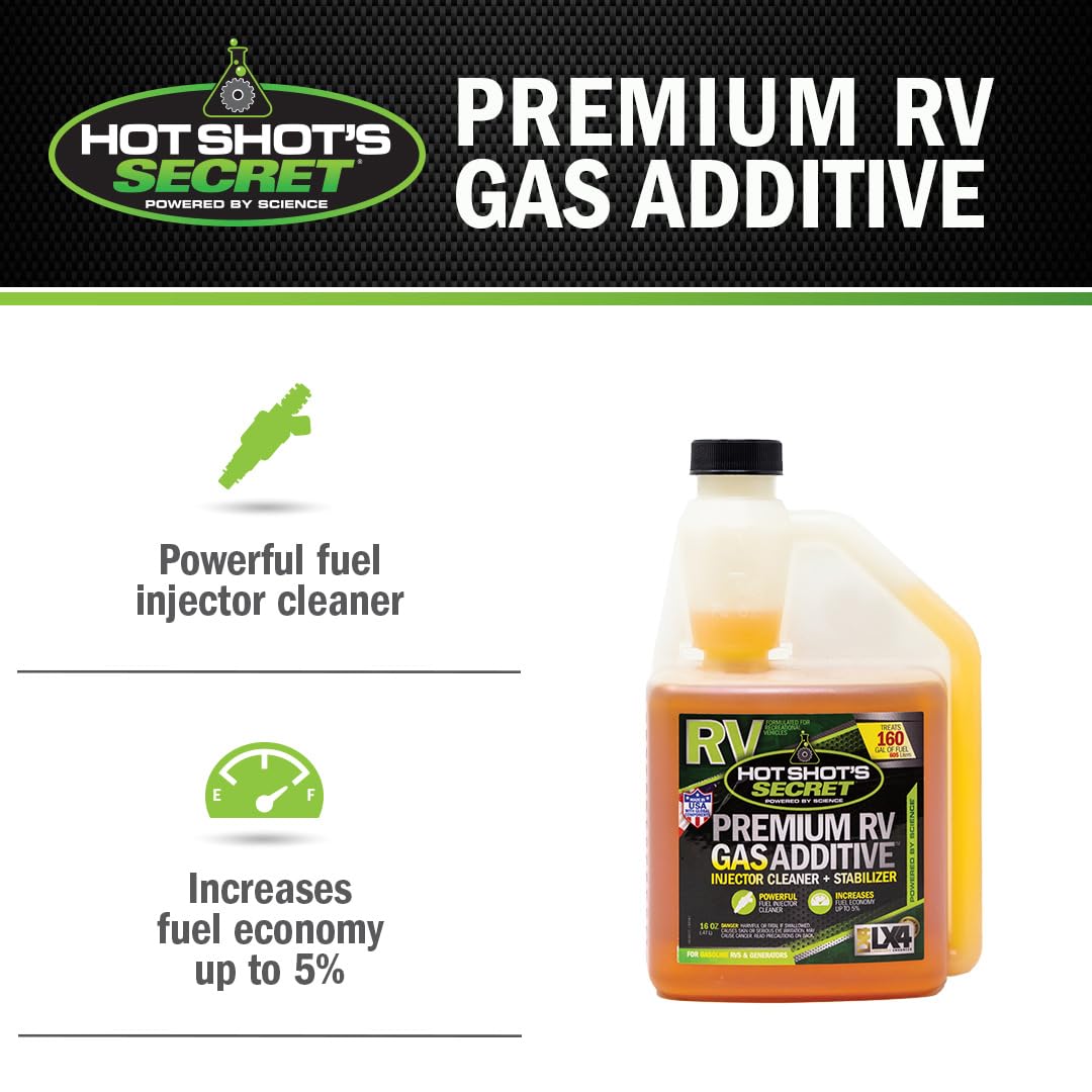 Premium RV Gas Additive Hot Shot's Secret 16 fl oz Bottle,Orange