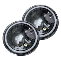 Race Sport Lighting RS7RGBH2 7in (2) LED Projector Kit 4x10Watt w/ColorSMART RGB Multi-Color Halo & Plug-&-Play H4 H/L