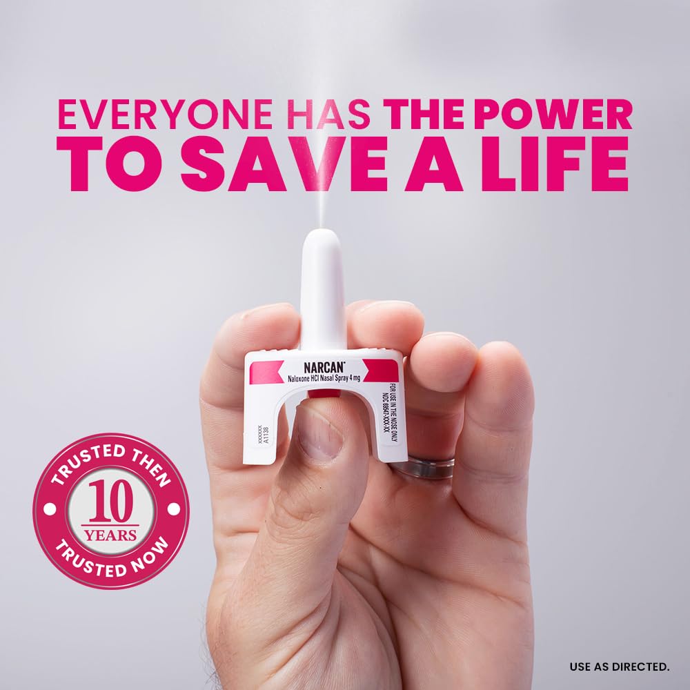 NARCAN 4 mg Nasal Spray, Emergency Treatment of Opioid Overdose, 2 Single-Dose Devices