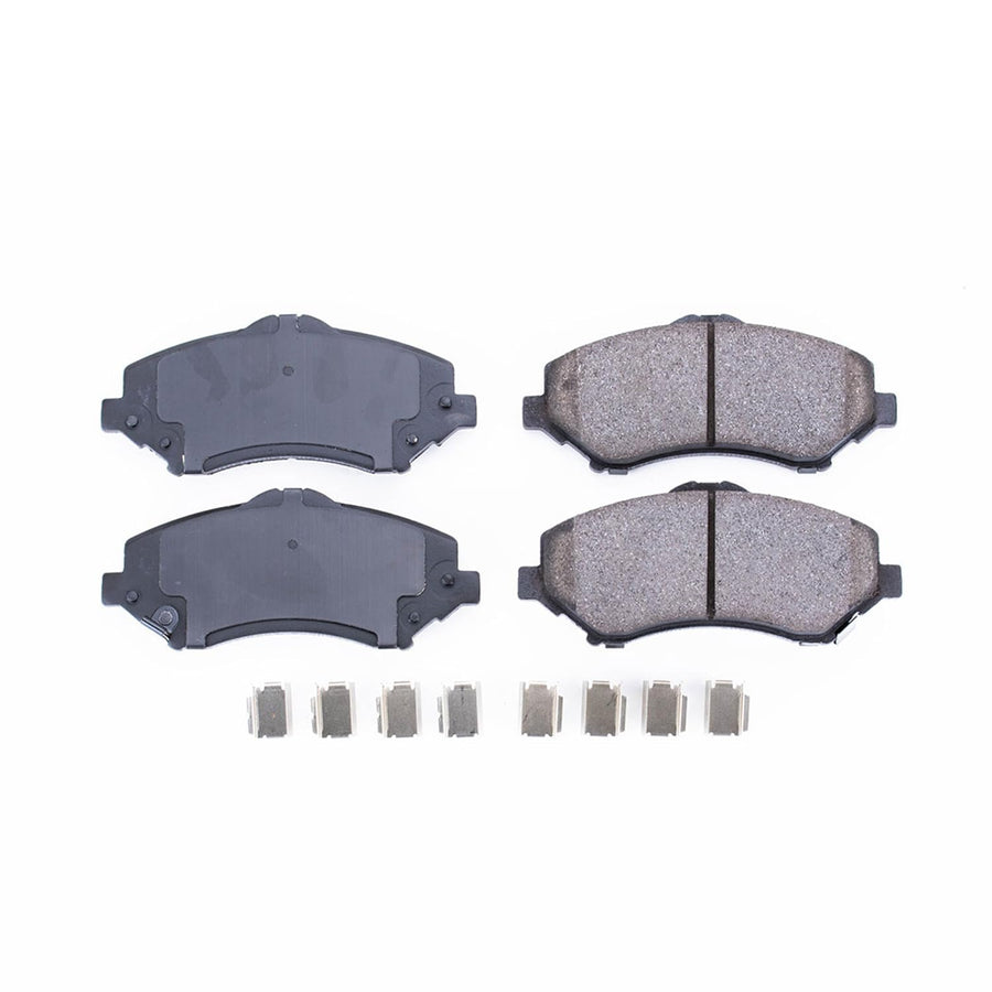PowerStop Front Brake Pads For 2008-16 Chrysler Town & Country |Dodge Grand Caravan 2008-16 |Journey 2009-13 |Nitro 2007-11 - Ceramic Brake Pads With Installation Hardware, 17-1273