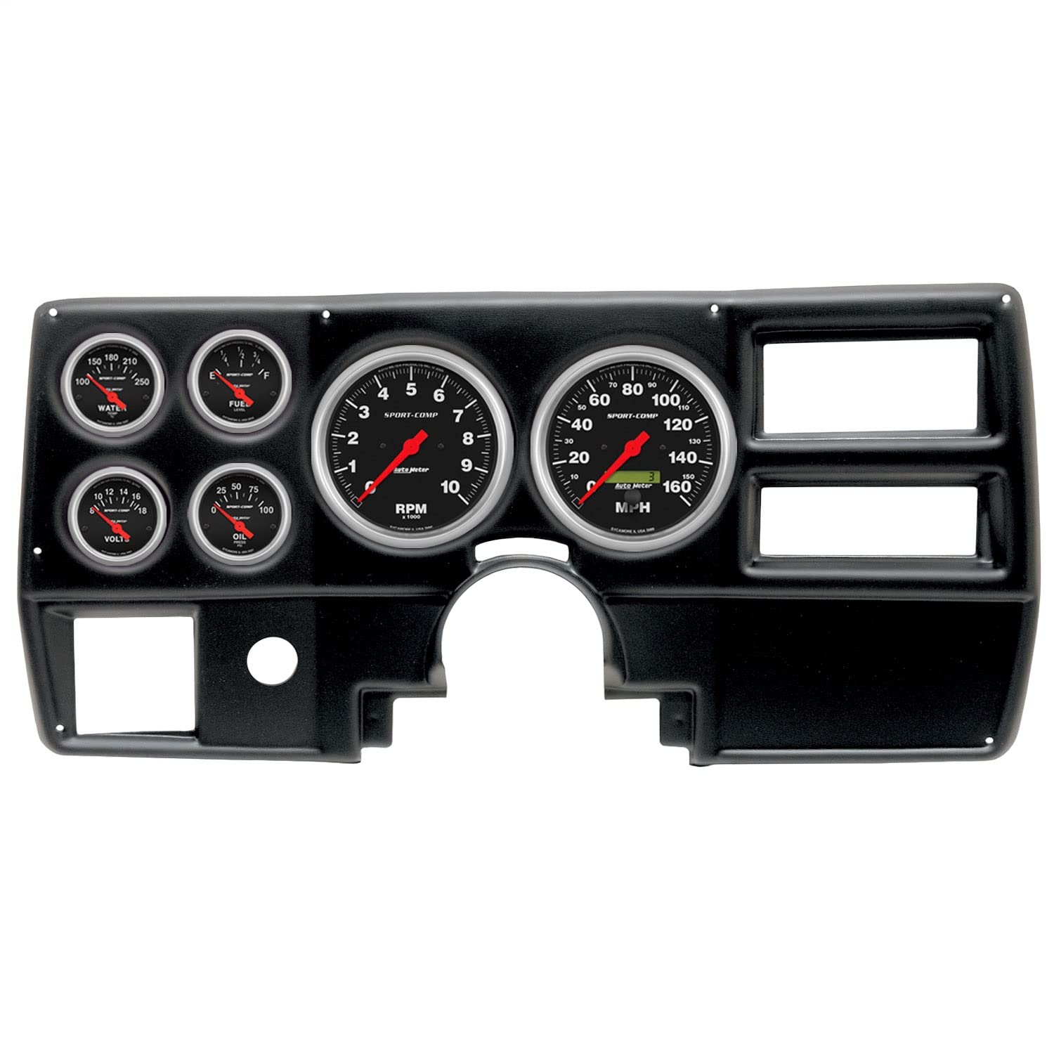 AutoMeter Dash Kit Direct Fit, (5" X2, 2 1/16" X4), Chevy/Gmc Truck Ac 84-87, Sport-Comp (2923-11)