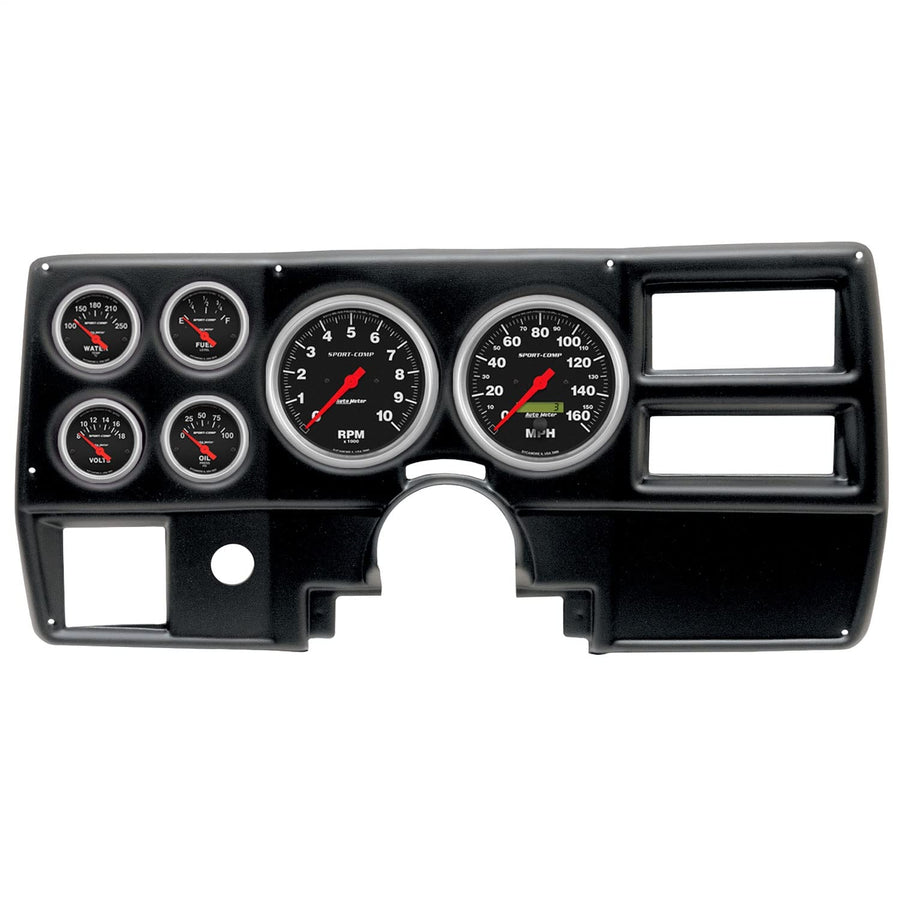 AutoMeter Dash Kit Direct Fit, (5" X2, 2 1/16" X4), Chevy/Gmc Truck Ac 84-87, Sport-Comp (2923-11)