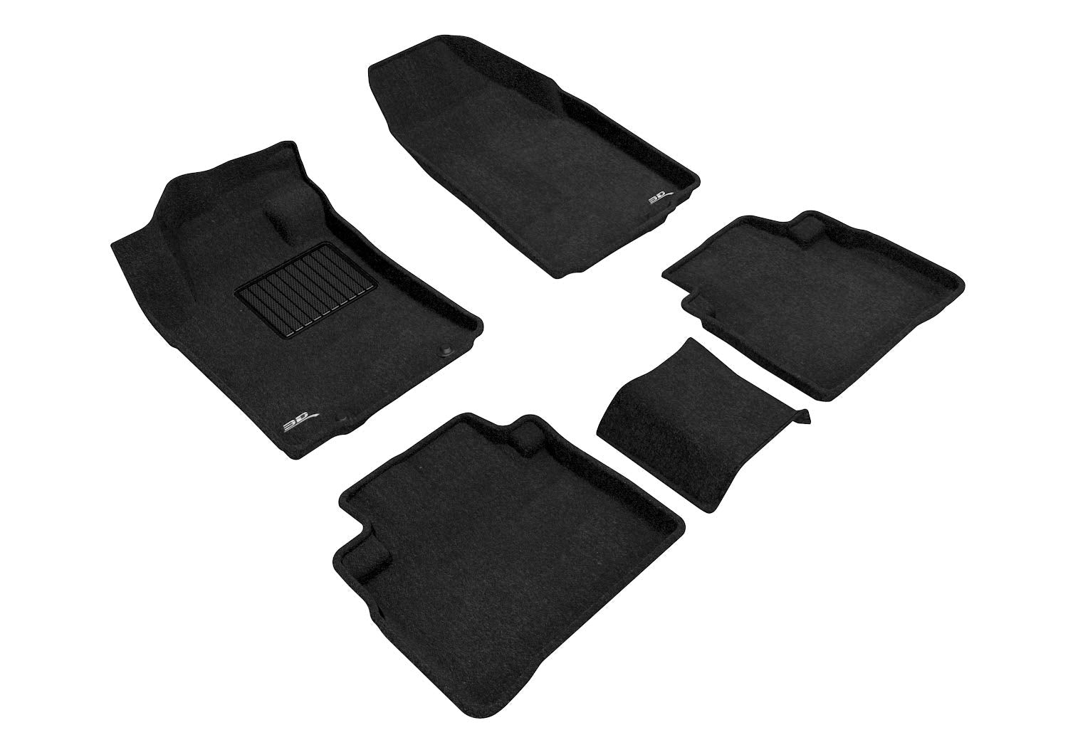 3D MAXpider Elegant Custom Fit Floor Mat (Black) for 2016-2021 Nissan Maxima - 1ST Row 2ND Row
