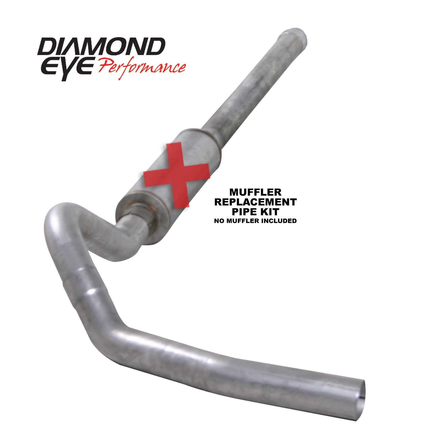 Diamond Eye 4in KIT SGL MFLR RPLCMENT PIPE AL CHEVY/GMC 6.6L 2500/3500 2006-2007.5